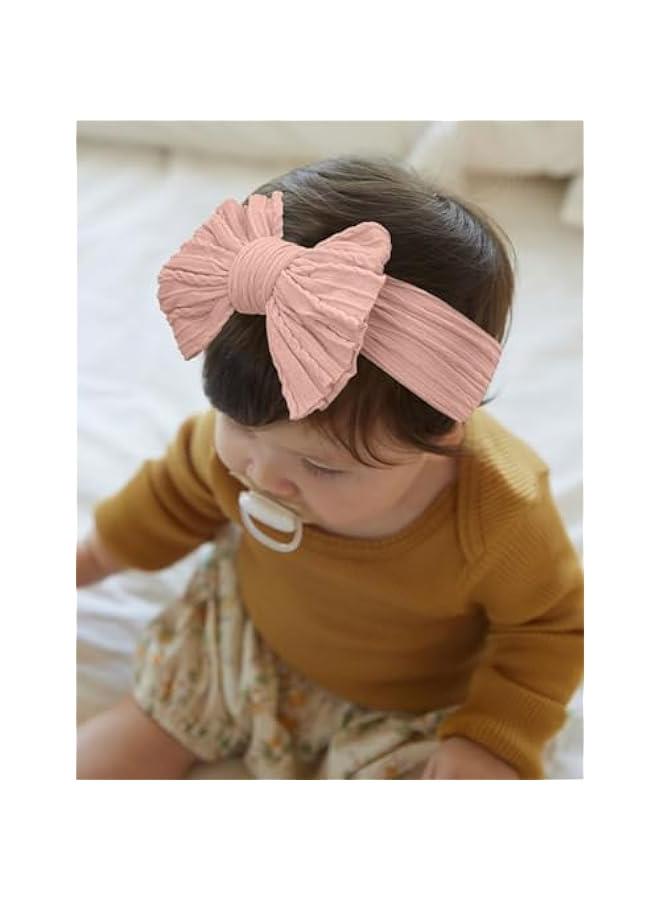 هوكور شريط راس من النايلون بلون بني من بيكبيس، فيونكات قابلة للتمدد للاطفال الرضع والبنات حديثي الولادة من الجنسين (16-03) - Image 5