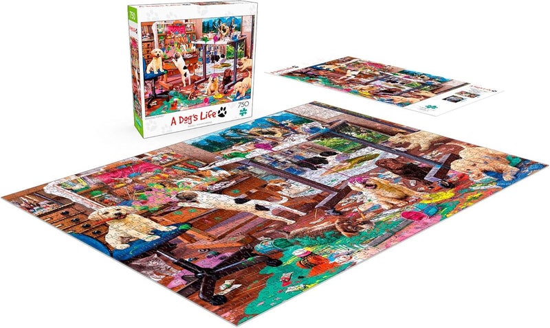 Buffalo Games - Steve Read - Painting Puppies - 750 Piece Jigsaw Puzzle for Adults -Challenging Puzzle Perfect for Game Nights - Finished Size is 24.00 x 18.00 - Image 4