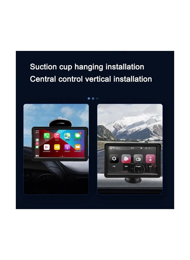 ماركة غير محددة - شاشة سيارة 7 بوصة محمولة لا سلكية  تدعم ابل كار بلاي و Android Auto اسود - Image 1