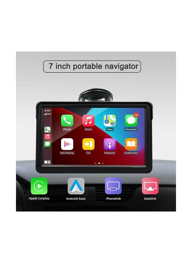 ماركة غير محددة - شاشة سيارة 7 بوصة محمولة لا سلكية  تدعم ابل كار بلاي و Android Auto اسود - Image 1