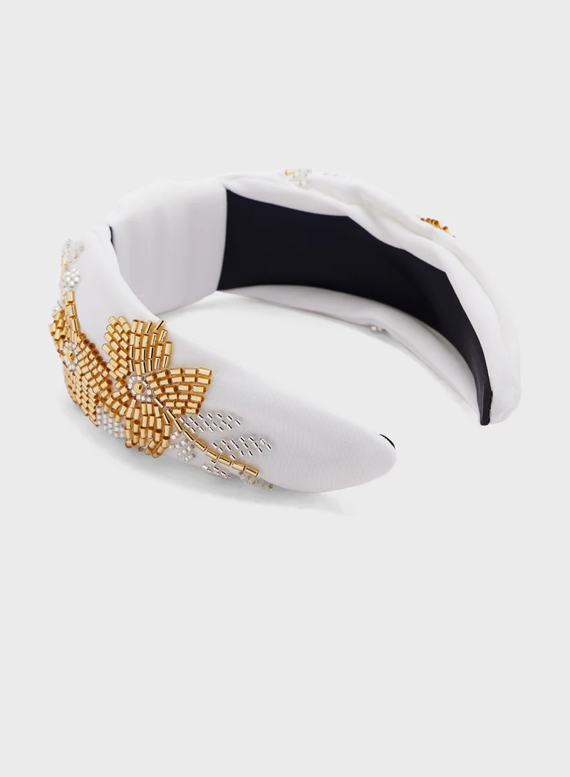 ايلا ليمتد اديشن Embellished Sequined  Floral  Headband