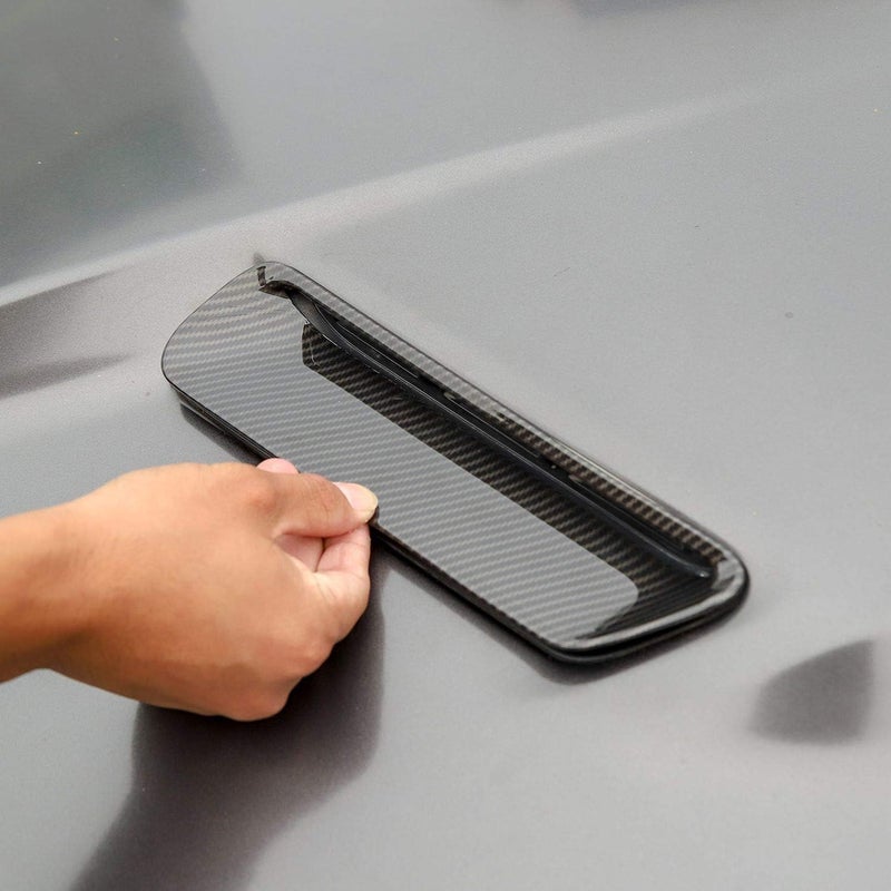 JeCar Carbon Fiber Hood Scoop Vent Inserts Trim for 2015-2024 Dodge Challenger Exterior Accessories - Image 5