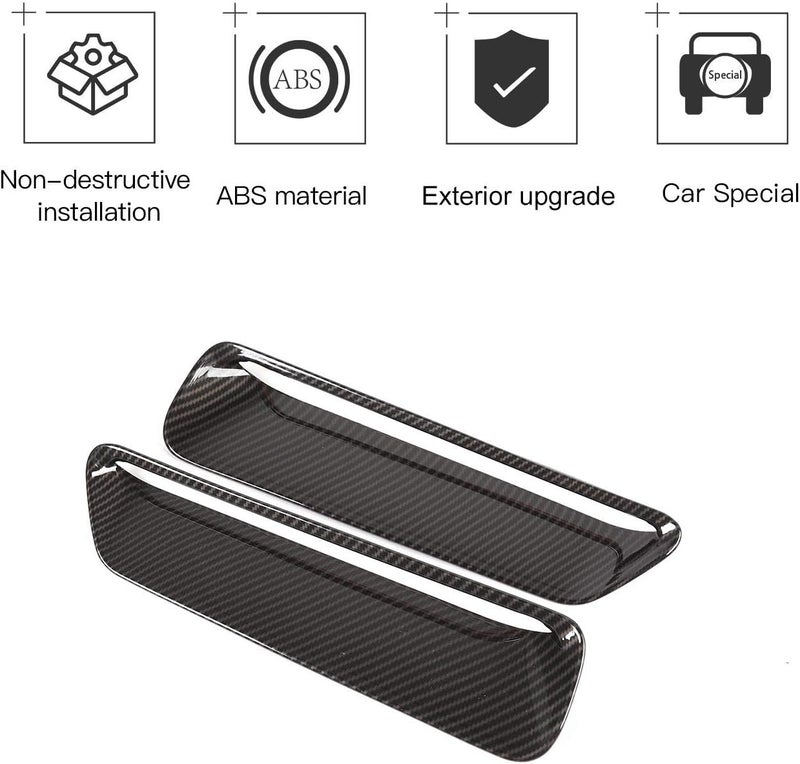 JeCar Carbon Fiber Hood Scoop Vent Inserts Trim for 2015-2024 Dodge Challenger Exterior Accessories - Image 2