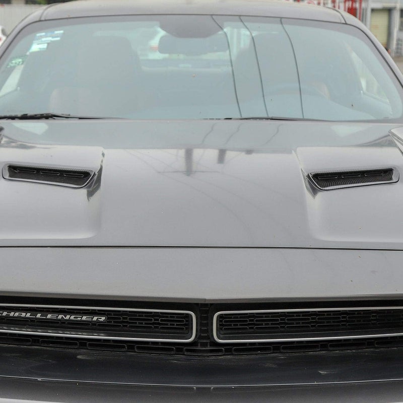 JeCar Carbon Fiber Hood Scoop Vent Inserts Trim for 2015-2024 Dodge Challenger Exterior Accessories - Image 4