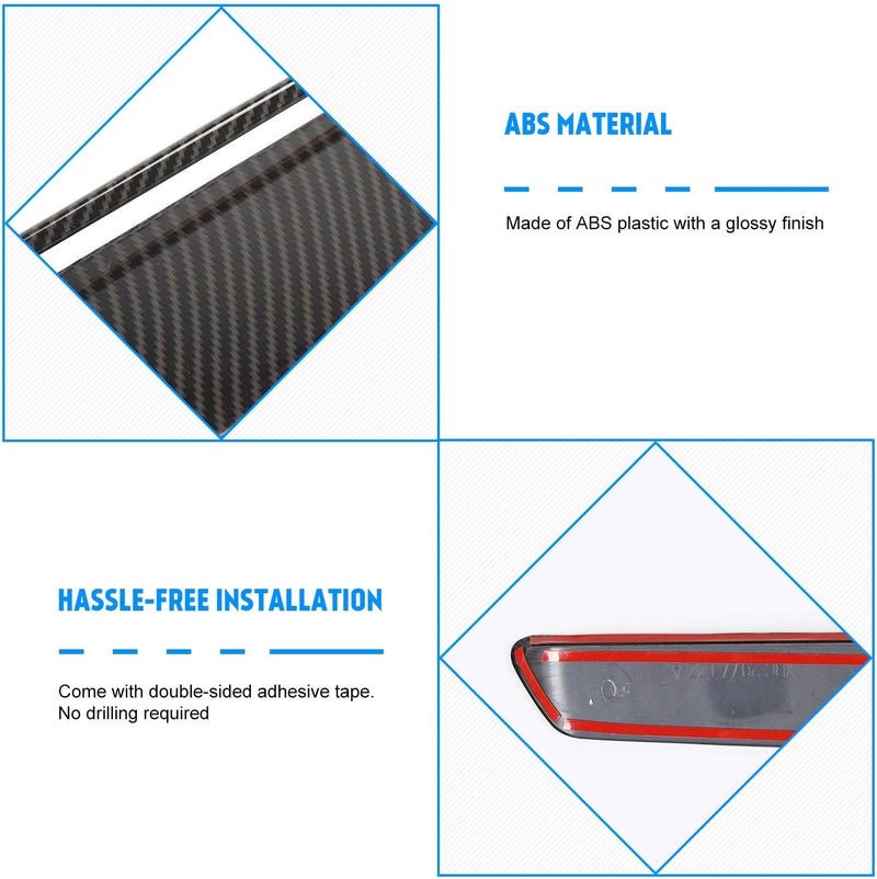 JeCar Carbon Fiber Hood Scoop Vent Inserts Trim for 2015-2024 Dodge Challenger Exterior Accessories - Image 3
