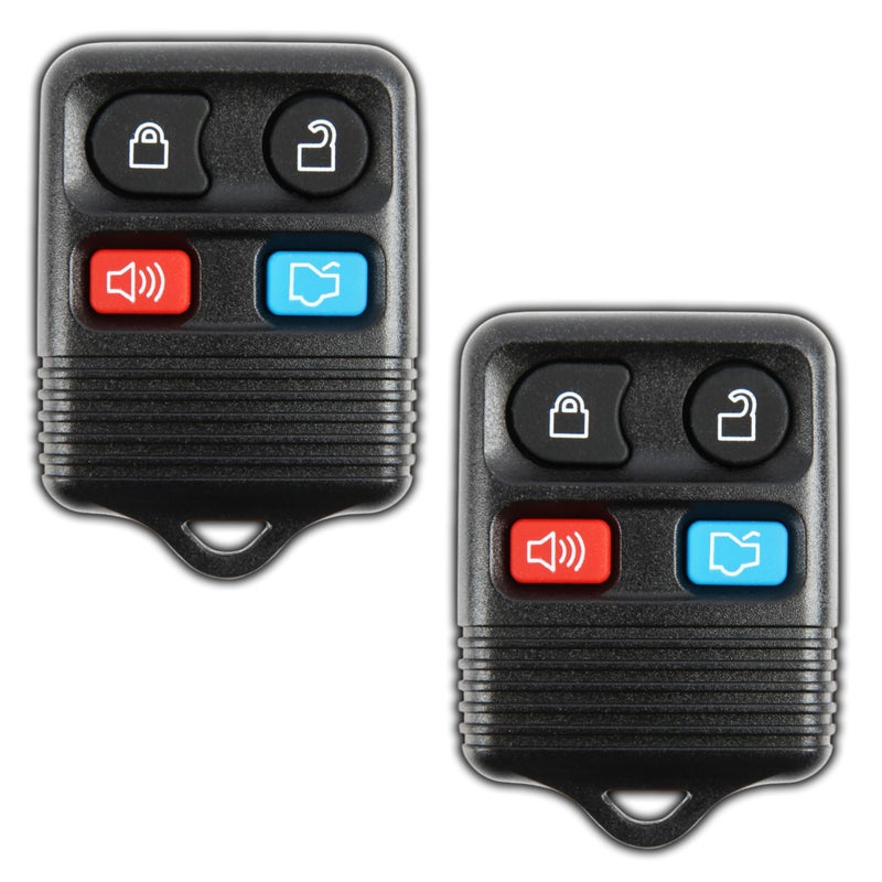 KeylessOption 2 KeylessOption Replacement Keyless Entry Remote Control Key Fob Clicker Transmitter - Black - Image 1