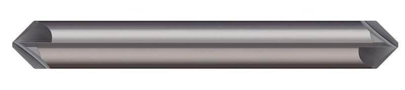 Micro 100 Store CS-500-082 Chamfer Cutter, 82° Included Angle, .080" Tip Dia, .242" LOC, 6 Fl, 1/2" Shank Dia, 3" OAL, Uncoated - Image 2