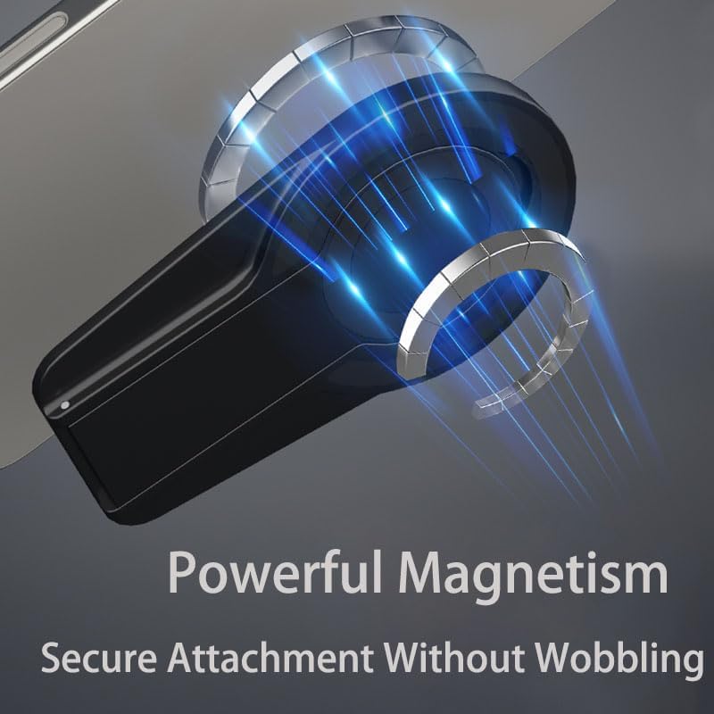JZD 360° Rotating Magnetic Phone Stand,Adjustable Tilt & Height with Strong Metal Base - Image 4