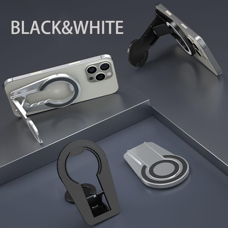 JZD 360° Rotating Magnetic Phone Stand,Adjustable Tilt & Height with Strong Metal Base - Image 5