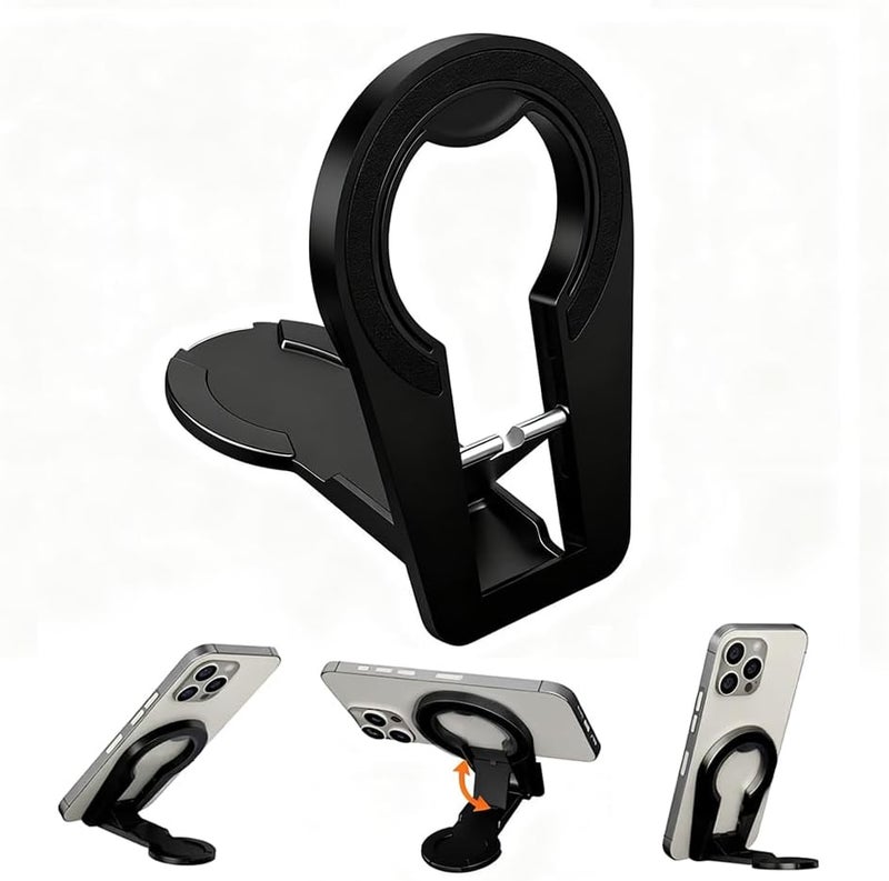 JZD 360° Rotating Magnetic Phone Stand,Adjustable Tilt & Height with Strong Metal Base - Image 2