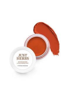 Lip And Cheek Tint Blush | Lip Tint & Stain For Women | Organic, Herbal & Natural Lip And Cheek Tint | Paraben Free Lip Tint | Long-Lasting Tint (Tangy Orange)