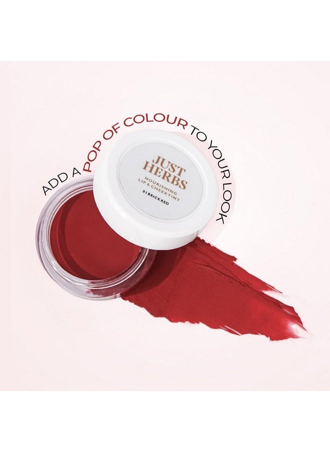 Just Herbs - Lip And Cheek Tint Blush | Lip Tint & Stain For Women | Organic, Herbal & Natural Lip And Cheek Tint | Paraben Free Lip Tint | Long-Lasting Tint (Tangy Orange) - Image 1
