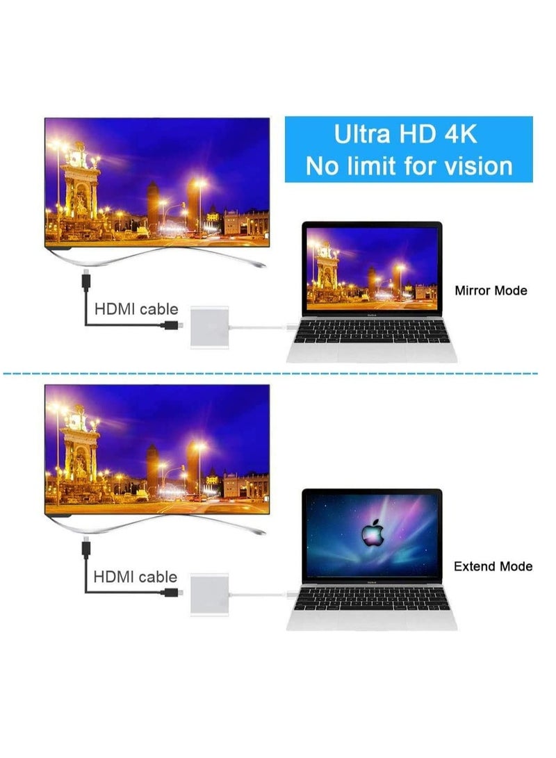 MIGOFAST USB C to HDMI Multiport Adapter,3-in-1 Type-C Hub with Thunderbolt 3 to HDMI 4K Output USB 3.0 Port PD Quick Charging Port Android Digital AV Adapter for MacBook Pro MacBook Air Projector Monitor - Image 2