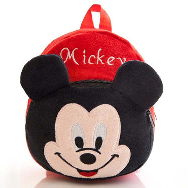 Cute Toddler Plush Backpack Cartoon Schoolbag Mickey 