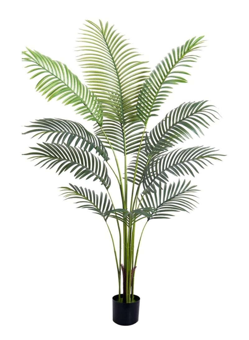 Artificial Areca Palm  Fake Plants Palm Tree -5FT Faux Tropical Palm Potted Dypsis Lutescens for Home Decor Office Housewarming Gift - Image 2