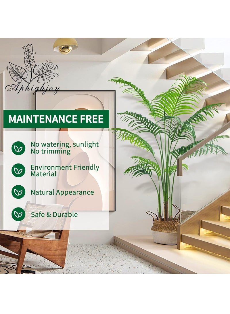 Artificial Areca Palm  Fake Plants Palm Tree -5FT Faux Tropical Palm Potted Dypsis Lutescens for Home Decor Office Housewarming Gift - Image 1