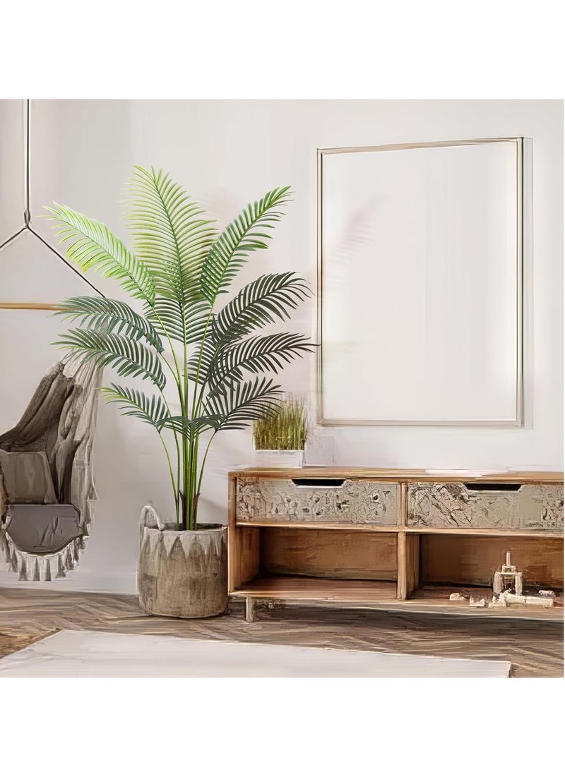 Artificial Areca Palm  Fake Plants Palm Tree -5FT Faux Tropical Palm Potted Dypsis Lutescens for Home Decor Office Housewarming Gift - Image 5