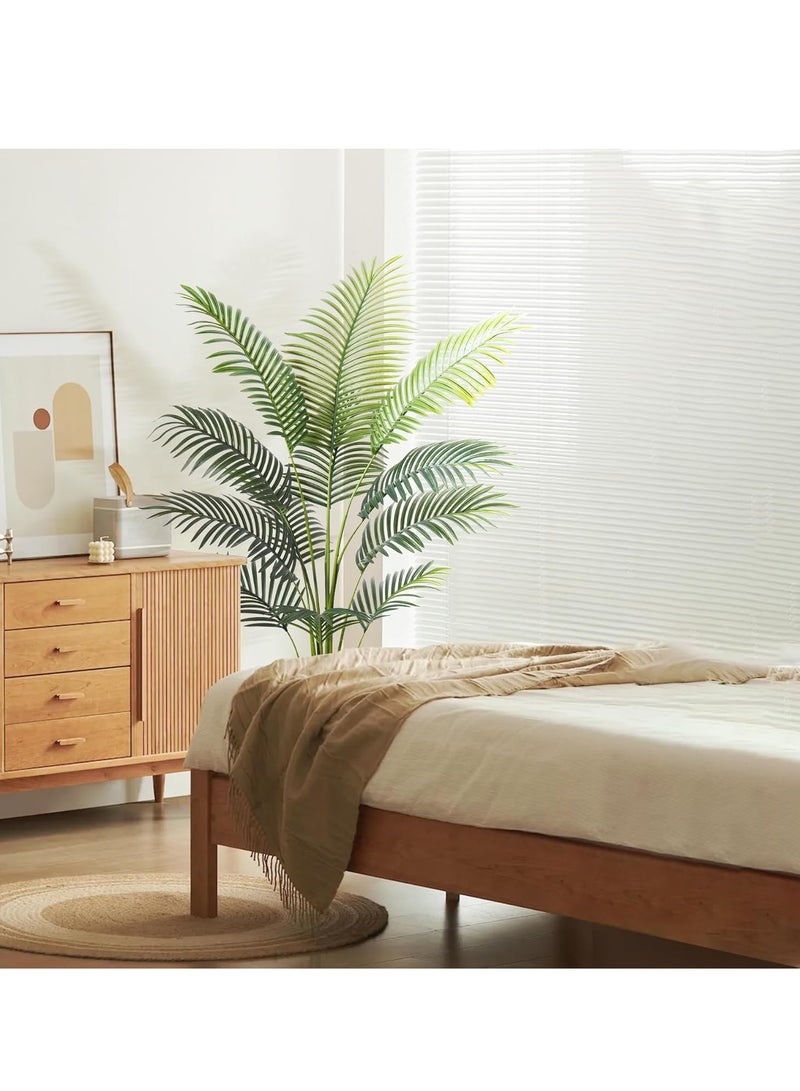 Artificial Areca Palm  Fake Plants Palm Tree -5FT Faux Tropical Palm Potted Dypsis Lutescens for Home Decor Office Housewarming Gift - Image 3