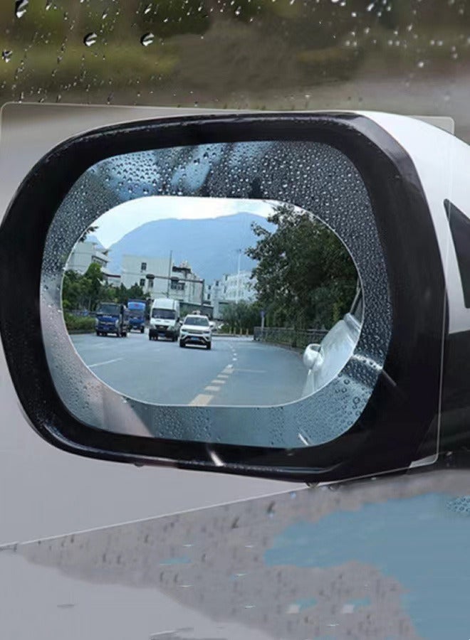 غير نافذ للمطر ، ومكافحة الضباب مرآة الرؤية الخلفية فيلم - 200x175mm و 145x100mm ، كل 2 قطعة - Image 1