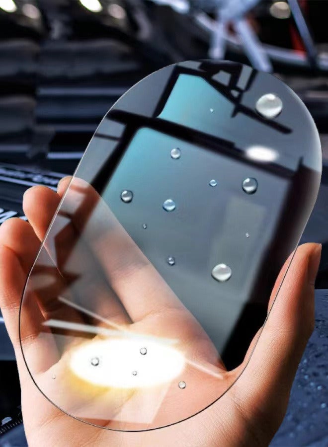 غير نافذ للمطر ، ومكافحة الضباب مرآة الرؤية الخلفية فيلم - 200x175mm و 145x100mm ، كل 2 قطعة - Image 3