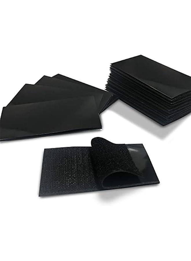 ماركة غير محددة شرائط هوك ولوب مع لاصق، 15 مجموعة 2x4 بوصة شريط هوك ولوب ذات ظهر لاصق، عبوة مشذبة مسبقًا من شريط التثبيت اللاصق القوي للاستخدام في الفصول الدراسية، الأعمال اليدوية، المنزل، المكتب أو الاستخدام الصناعي  - Image 1