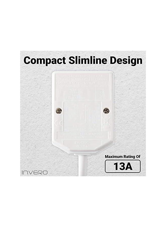 PROMASS promass 1 Way Gang Single Socket Power Mains Extension Lead Cable 10M Metre British Approved 13A Amps - White  - Image 3
