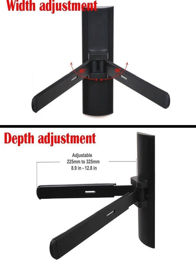VideoSecu DVD DVR VCR Wall Mount Bracket for DVD Player DDS Receiver Blu-Ray Media VCR Stereo Cable Box - Adjustable Electronic Component Shelf Holder 1XU - Image 2