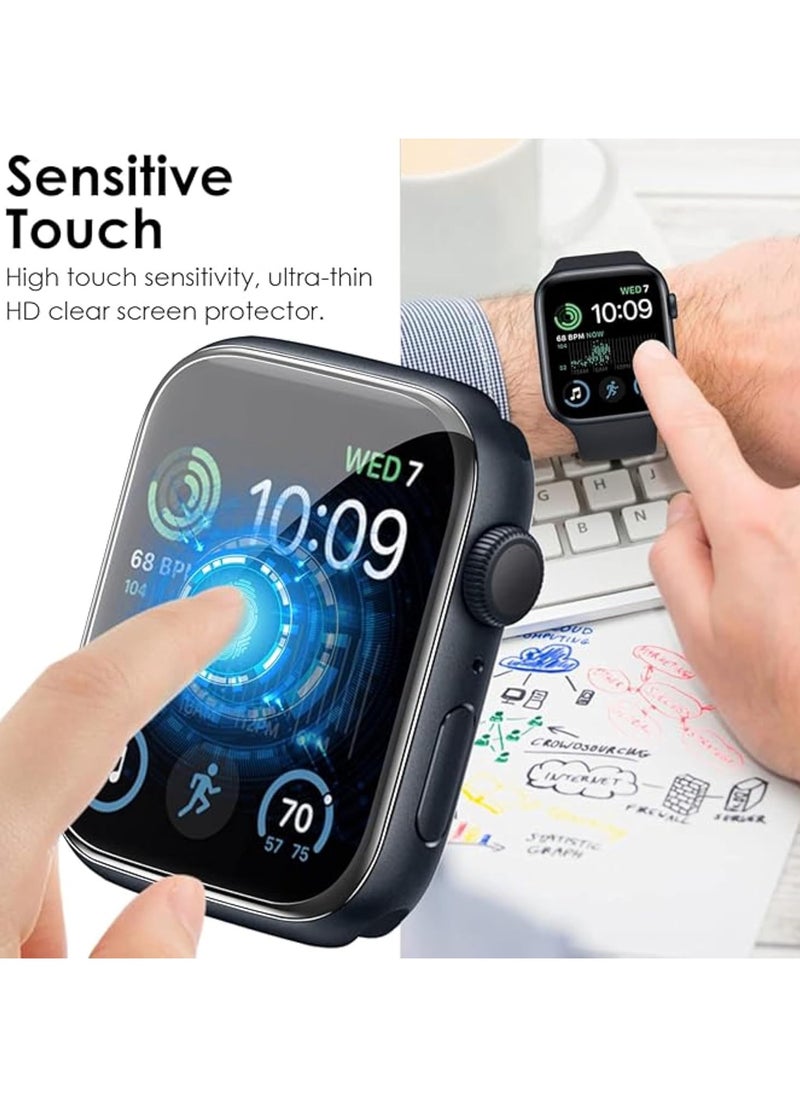 TWEGGON 2Pc Pack Apple Watch Series 10 46mm Screen Protector, Full Cover Screen Protector for Apple Watch Series 10 46MM Black/Clear  - Image 3