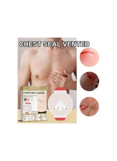 20PCS Occlusive Chest Seals, First Aid Kit Sterile for Open Chest Injuries and Suction Chest Wounds High Performance Emergency Trauma Dressing, Vented Chest Seal with Quick Tear for Wound Care