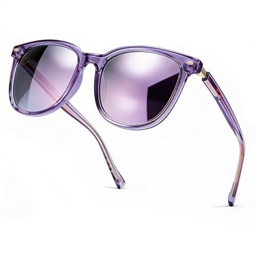 SIPHEW Womens Mirrored Polarized Sunglasses - Cat Eye Oversized Sun Glasses w UV Protection for Women - Image 1