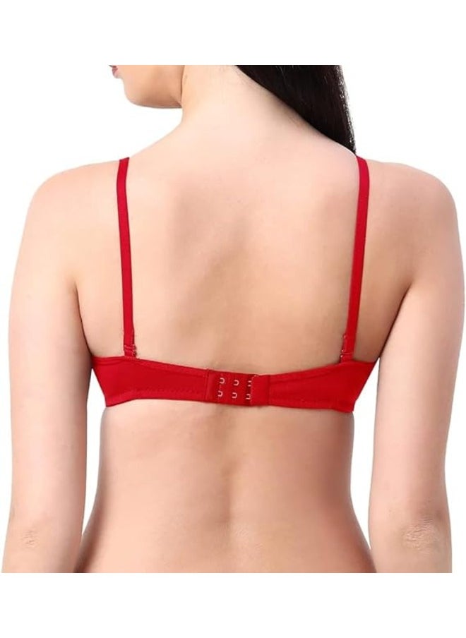 Generic - Women's Everyday Padded Bra  Full Coverage  Premium Cotton  Love bell Woman Wire free T shirt Bra - Image 1