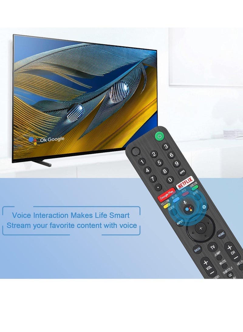 PopZa Universal Voice Remote Control for Sony Smart TV Bluetooth Remote, Replacement for Sony LED OLED 4K UHD HDR Android TV, with Google Play, Netflix Button - Image 2