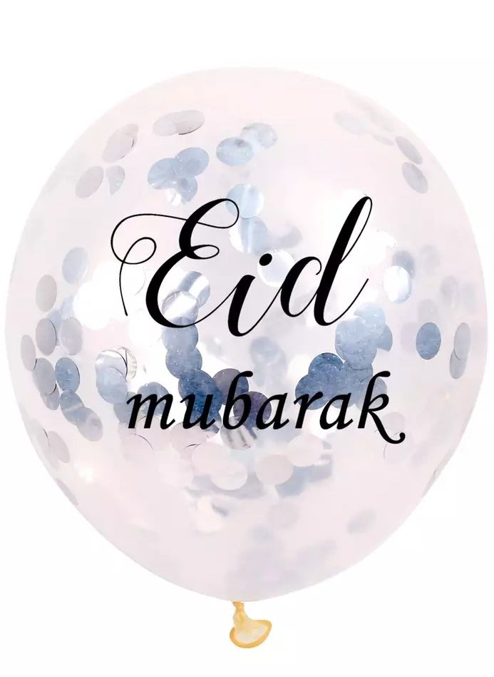 ESSEN 15 Pcs Eid Mubarak Decoration Balloons Set 5 Gold, 5 Rose Gold, 5 Silver Confetti Balloons for Eid al Fitr Eid al Adha Decor Party Supplies  - Image 5