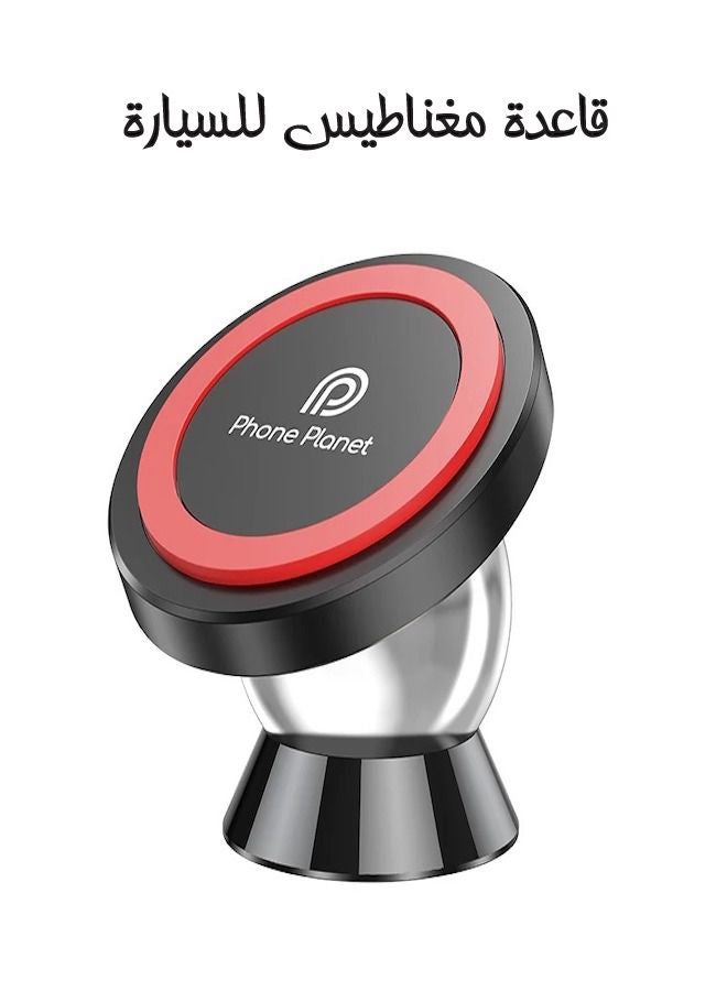 Phone Planet Magnetic Car Phone Holder - Easy Installation, 6 Strong Magnets, Case Friendly, Universal for Smartphones & Tablets - Image 1