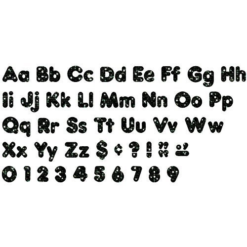 TREND enterprises, Inc. T-79944 Black Sparkle 4" Casual Combo Ready Letters - Image 2