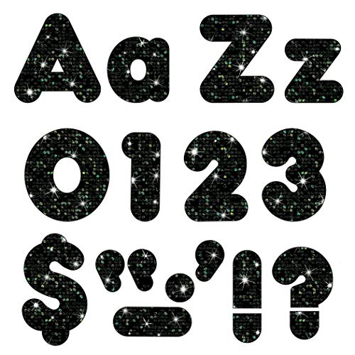 TREND enterprises, Inc. T-79944 Black Sparkle 4" Casual Combo Ready Letters - Image 4