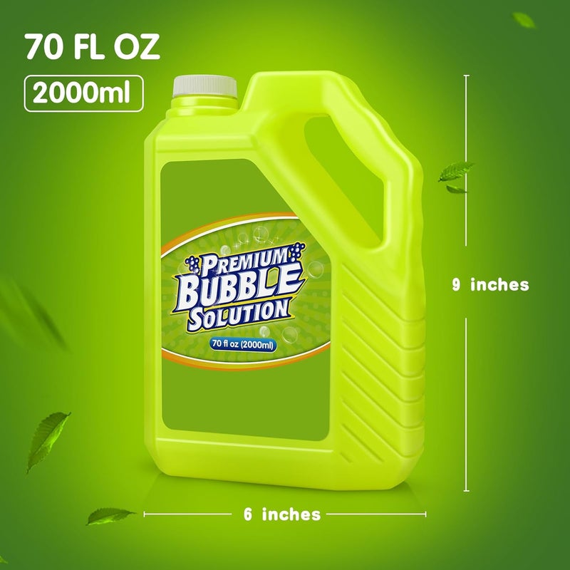 Aujazyble Bubble Solution Refill - 70 OZ Premium Bubbles Refill for Bubble Machine, Wand, Gun, Blower at Easter, Valentine Bubbles Party Favors - Toy Bubbles for Kids Toddlers Boys Girls - Image 4