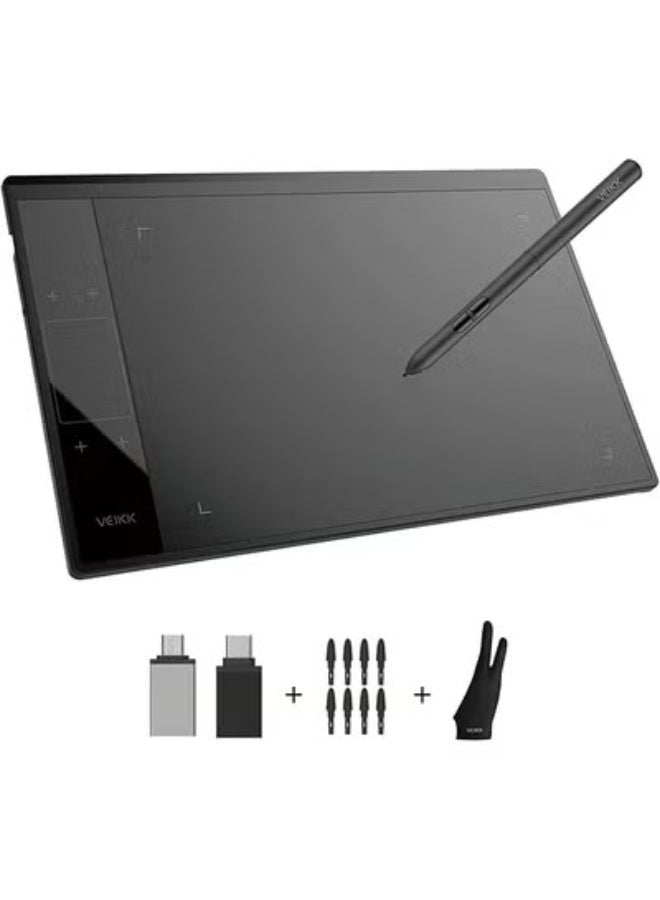 VEIKK A30 Drawing Tablet 10x6 Inch Graphics Tablet with Battery-Free Pen and 8192 Professional Levels Pressure - Image 1