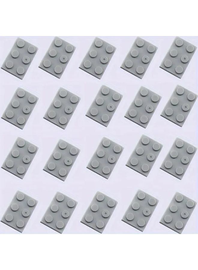 Orange Building Blocks Set 20pcs 2x3 Low Wall Bricks For DIY Garden Scenes - Image 5