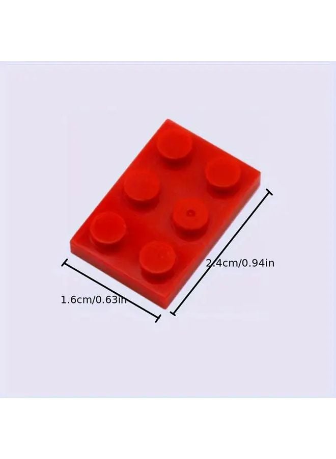 Orange Building Blocks Set 20pcs 2x3 Low Wall Bricks For DIY Garden Scenes - Image 3