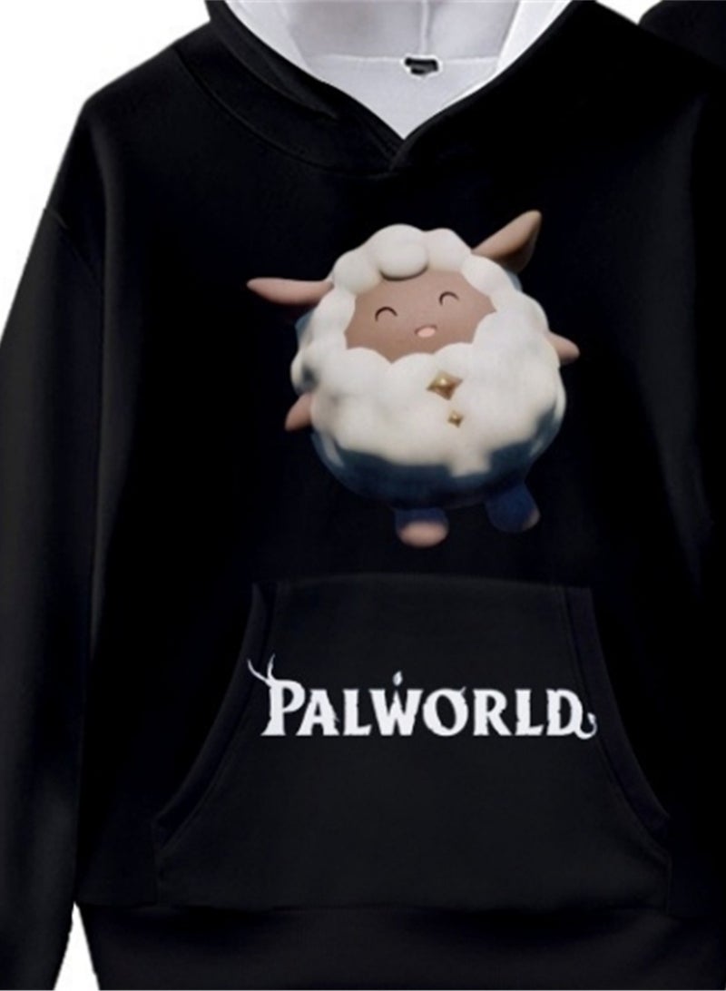Palworld Phantom Beast Pallu 3D Digital Printing Cat Ears Hooded Sweatshirt - Image 2