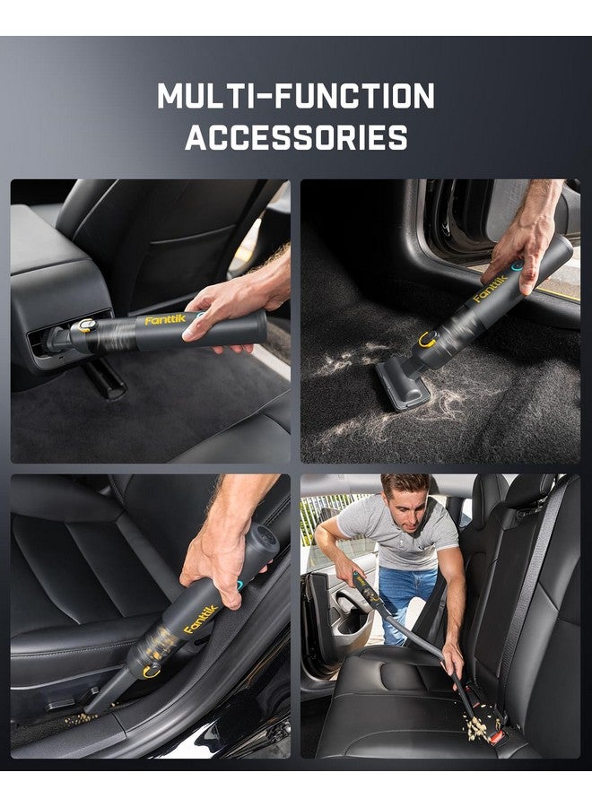 Fanttik Slim V8 Apex Car Vacuum, 4-in-1 Portable Mini Cordless Vacuum with 19000pa Suction Power, Type-C Charge, 2 Suction Modes, Handheld Vacuum for Car, Office Desk, Keyboards (Gray) - Image 5