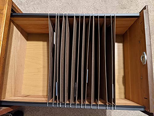 Custom Accents PVC Hanging File Rail for 1/2 Drawer Sides 2 Feet Long Black (Sold in Pairs) - Image 4