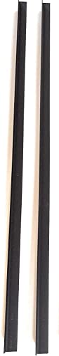 Custom Accents PVC Hanging File Rail for 1/2 Drawer Sides 2 Feet Long Black (Sold in Pairs) - Image 1