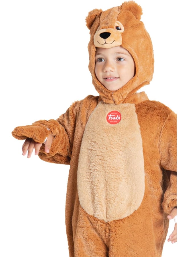 Ciao زي دب صغير مرخص من ترودي 6–12 شهر – بدلة فاخرة للجنسين مع سوت وغطاء رأس | زي دب تيدي للأطفال | زي مميز لطيف للأطفال في عيد الهالوين، الحفلات والصور - Image 3