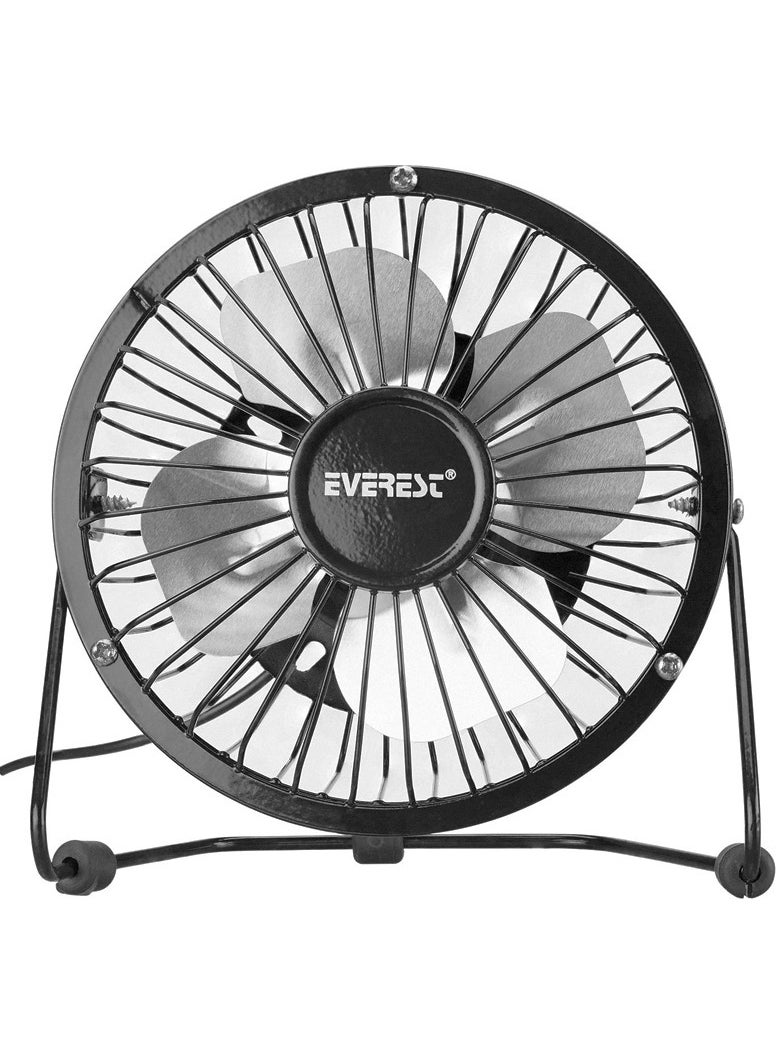 AYT - Everest Efn 482 Black Metal Desktop Mini USB Fan Computer Laptop Notebook Side Fan - Image 1
