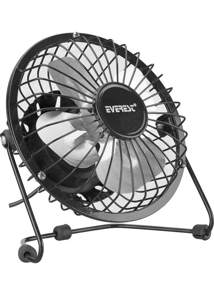 AYT - Everest Efn 482 Black Metal Desktop Mini USB Fan Computer Laptop Notebook Side Fan - Image 1