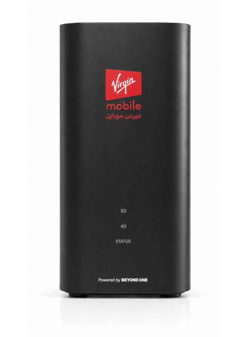 VIRGIN 5G CPE Router | WiFi 6 | Up to 3000Mbps Download Speed | High Gain Antenna | Supports All Networks (STC, Mobily, Zain) | H153-381 | Black - Image 1