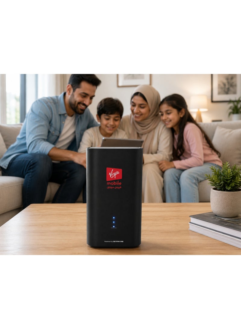 VIRGIN 5G CPE Router | WiFi 6 | Up to 3000Mbps Download Speed | High Gain Antenna | Supports All Networks (STC, Mobily, Zain) | H153-381 | Black - Image 5