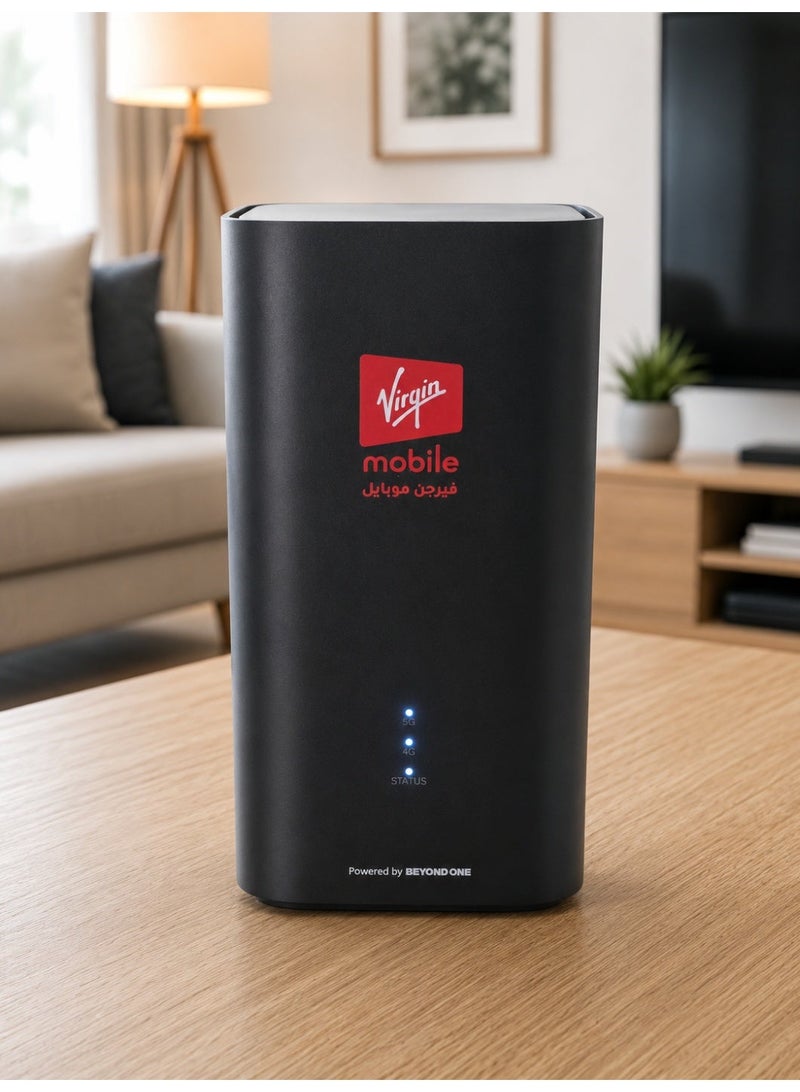 VIRGIN 5G CPE Router | WiFi 6 | Up to 3000Mbps Download Speed | High Gain Antenna | Supports All Networks (STC, Mobily, Zain ,Virgin) | H153-381 | Black - Image 3